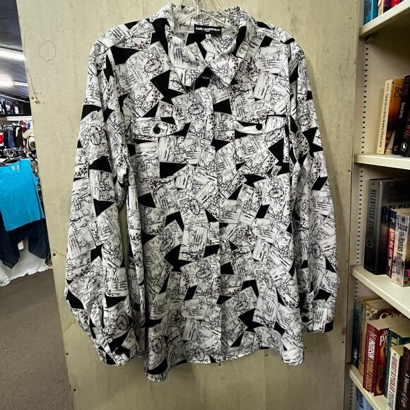 Karl Lagerfeld Black and White Blouse - Picture 1 of 3